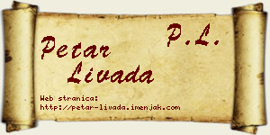 Petar Livada vizit kartica